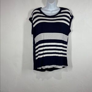 Freeway Navy Stripe top size large